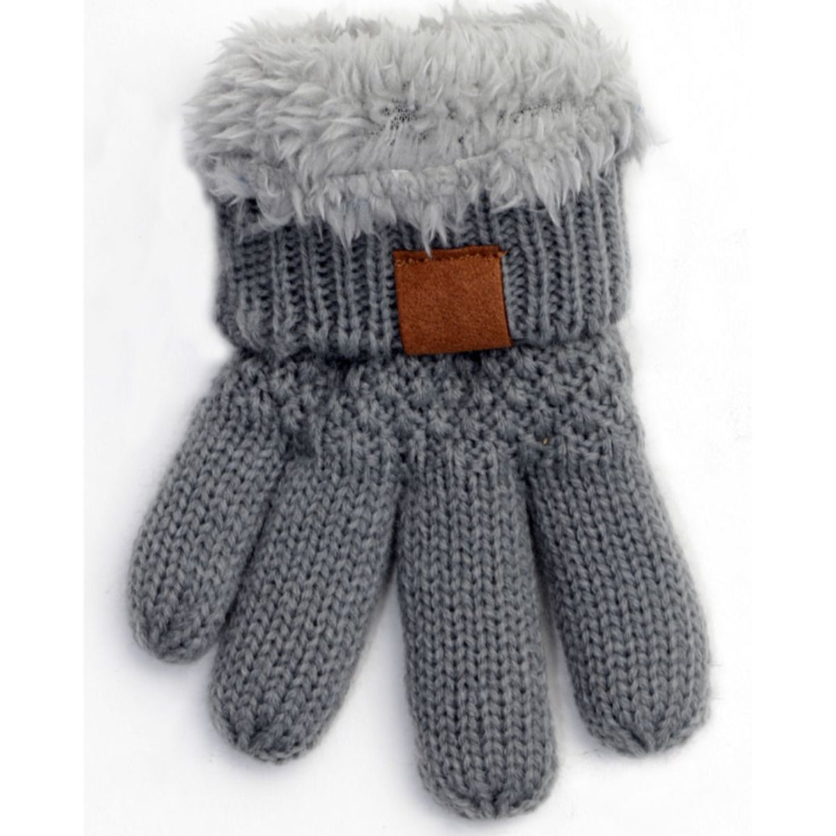 Calikids Knit Bow Gloves, children's mittens — alternate view
