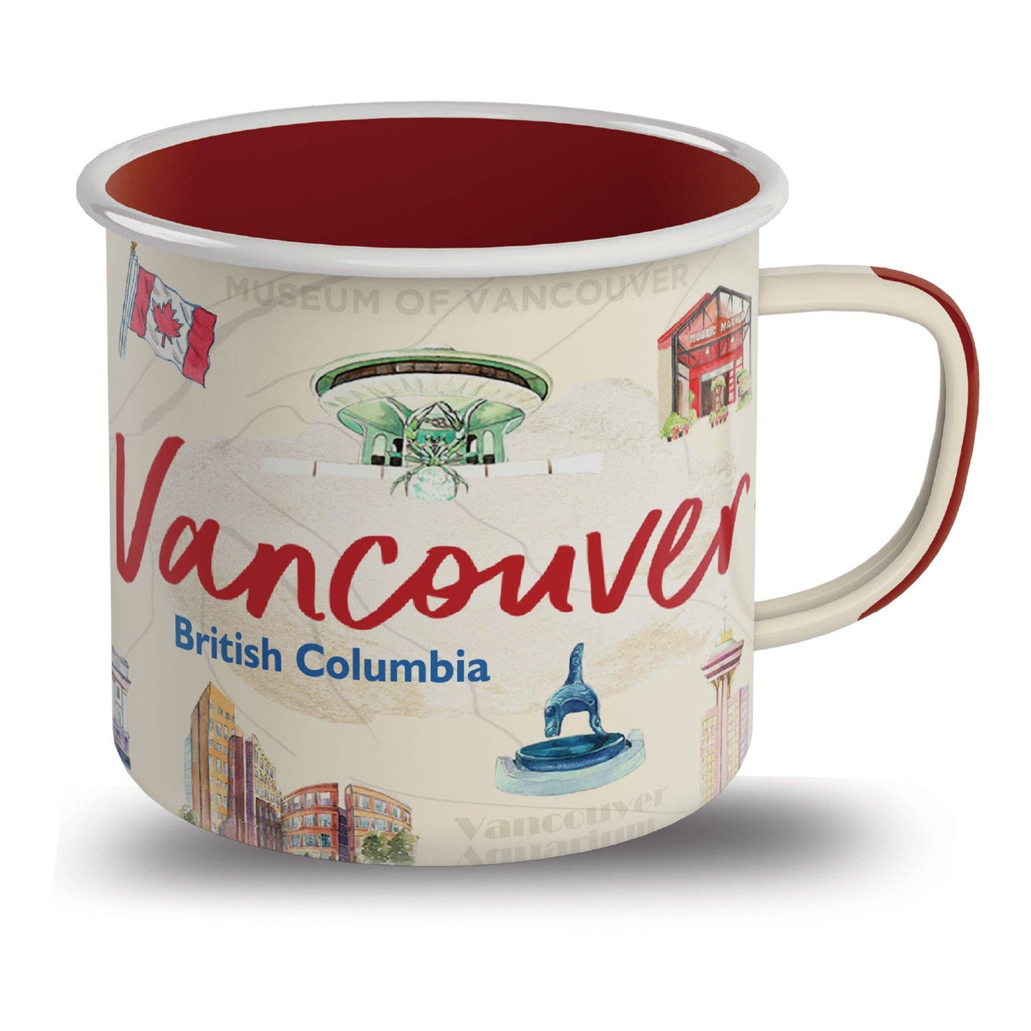Northern Icons - Vancouver BC Landmark Enamel Camp Mug 500ml