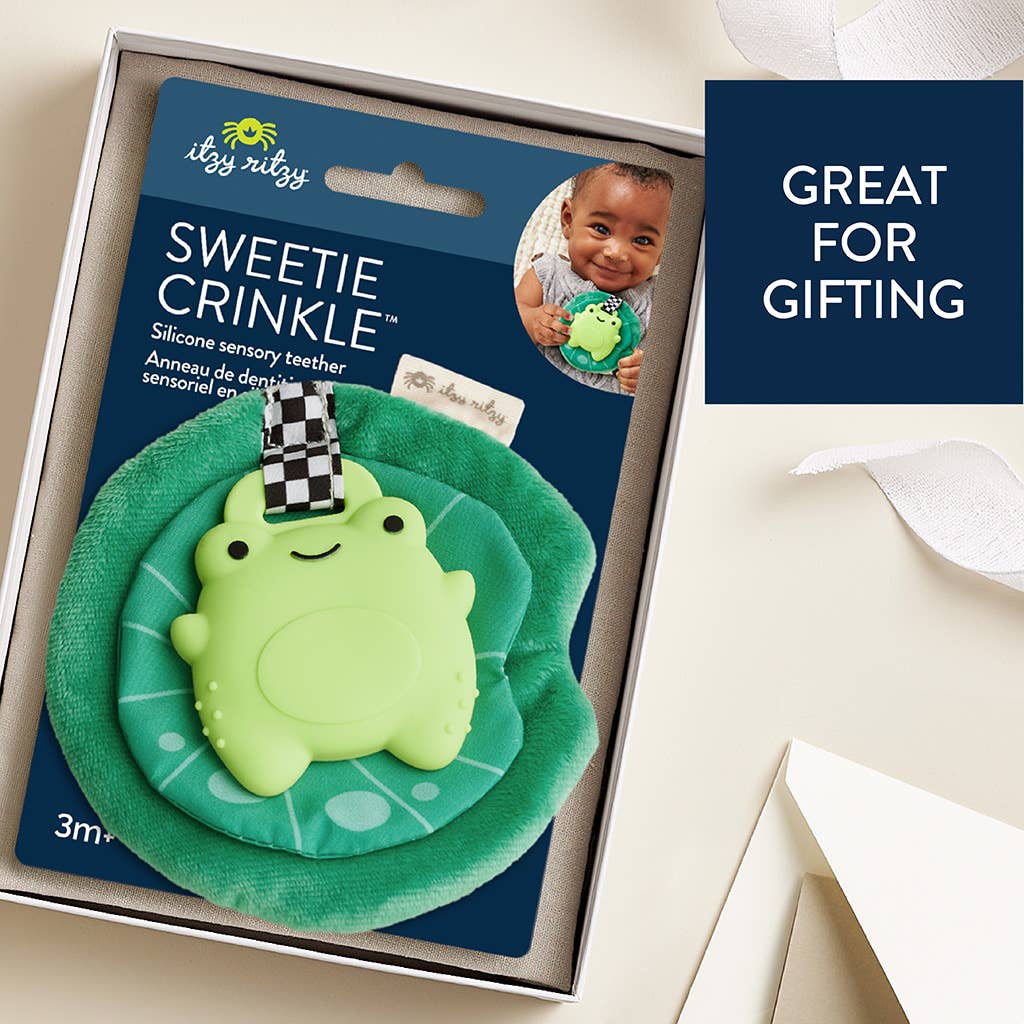 Itzy Ritzy - Sweetie Crinkle: Frog Silicone Teether