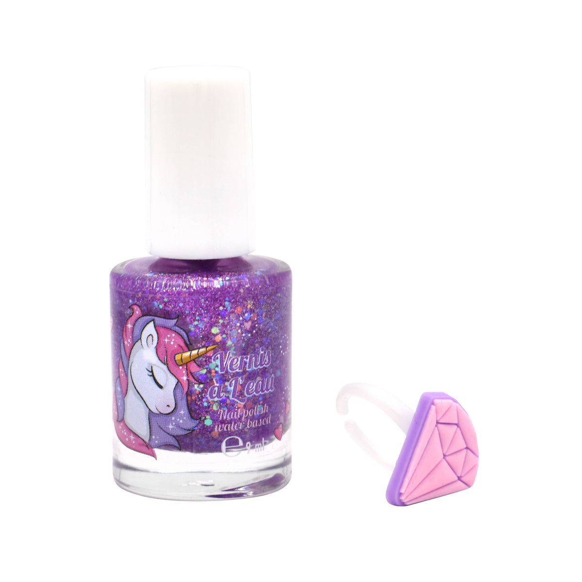 Takecare - Magic Unicorn - Water-based Nail Polish With Ring - 9 ml