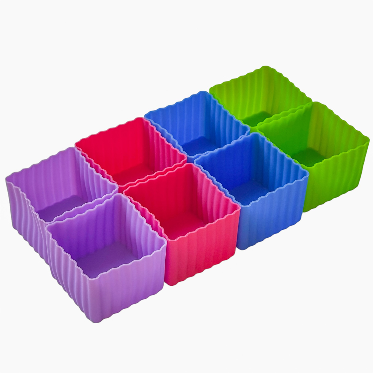 Yumbox - Multicolor Mini Silicone Bento Cubes Set of 8 (2 oz size)
