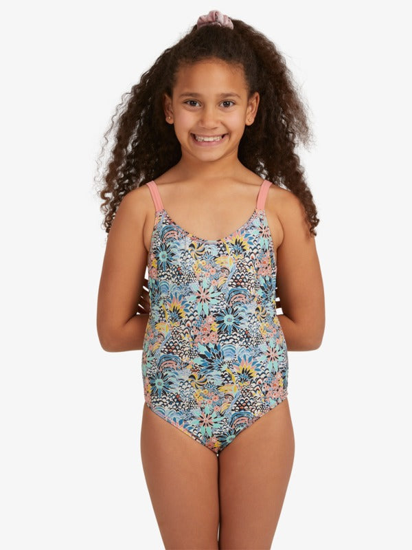 Roxy - Pink Marine Bloom One-Piece Swimsuit - 10Y