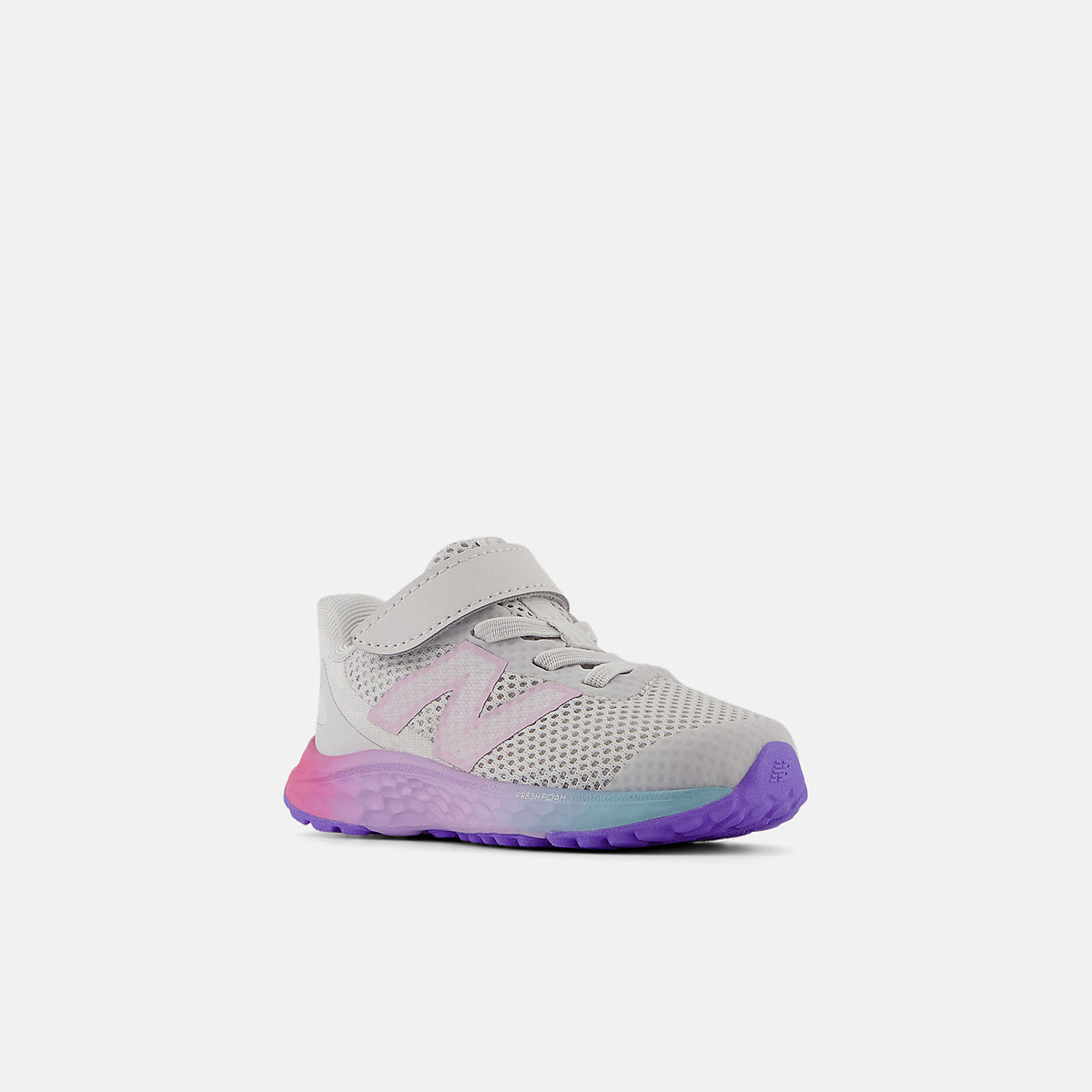 New Balance Fresh Foam Arishi v4 Running Shoe - Bungee Lace - Toddler - Grey Matter