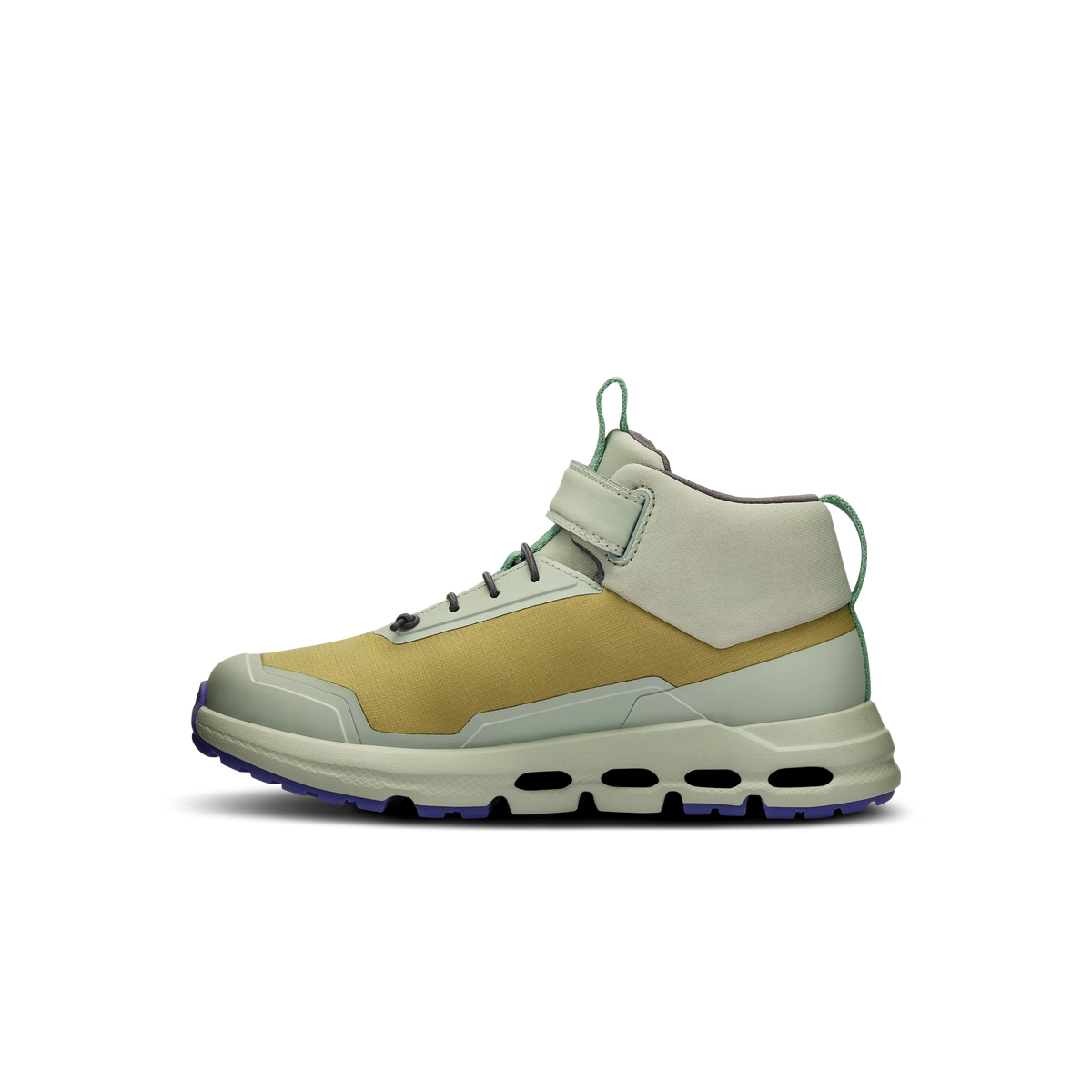 On Cloudhero Kids Mid Waterproof Shoe Safari | Mineral – Back View