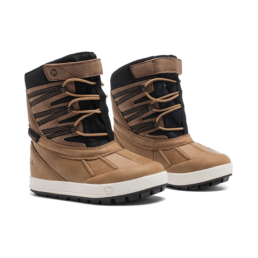 Merrell Snowbank 5.0 Waterproof Kids Winter Boot Wheat/Black