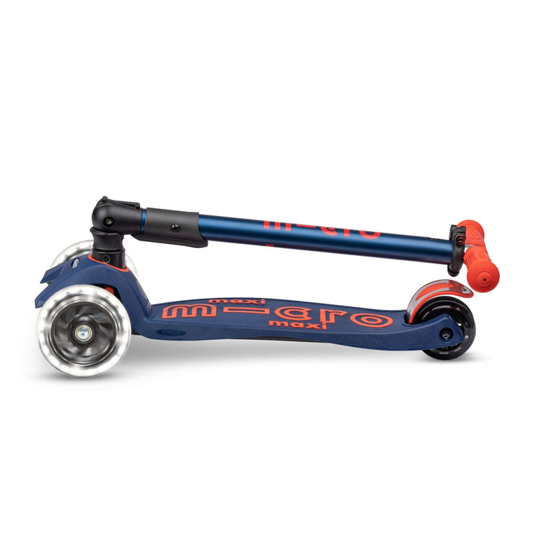 Micro Maxi Foldable LED Scooter Navy