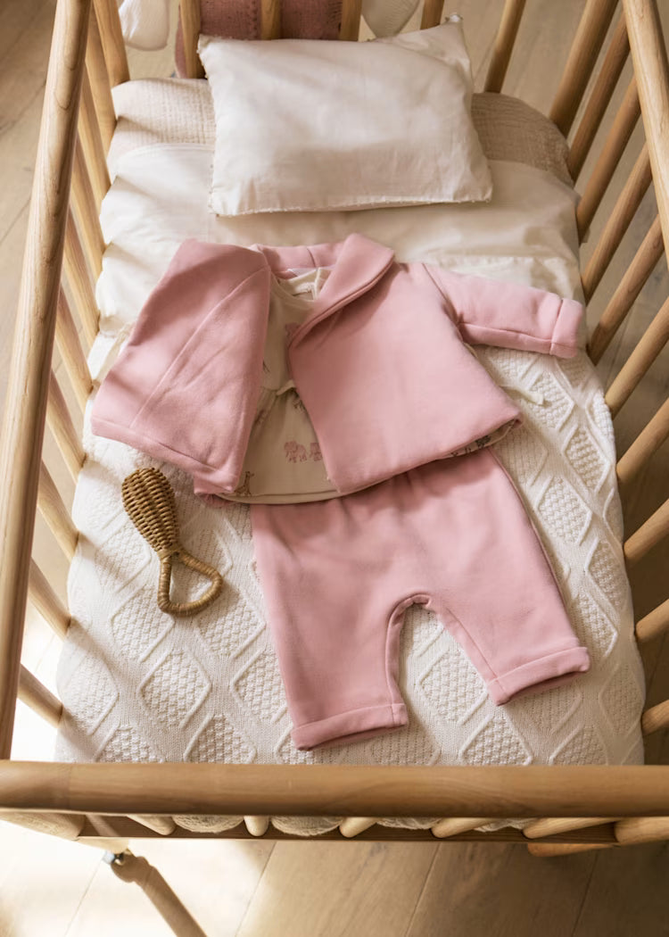 Mayoral - Newborn Girl 3-Piece Knit Set - Orchid