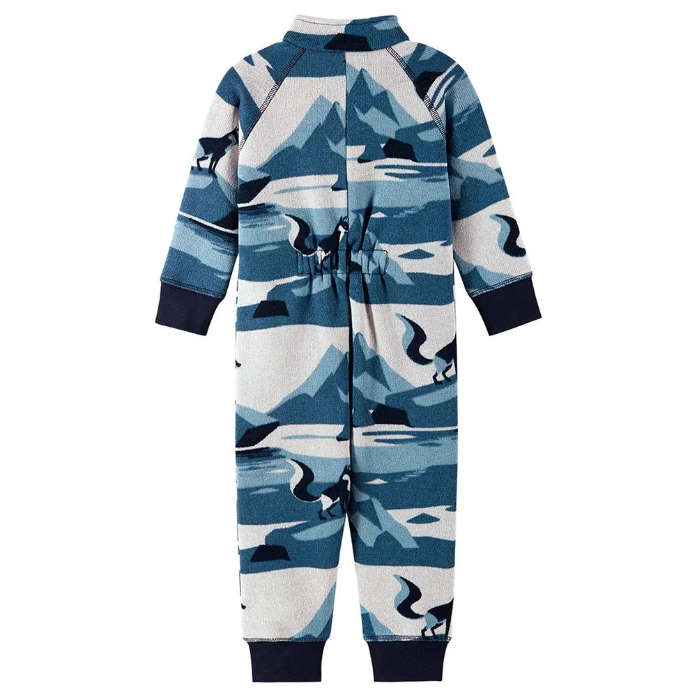 Reima - Toddlers fleece overall Myytti, Navy – Side View