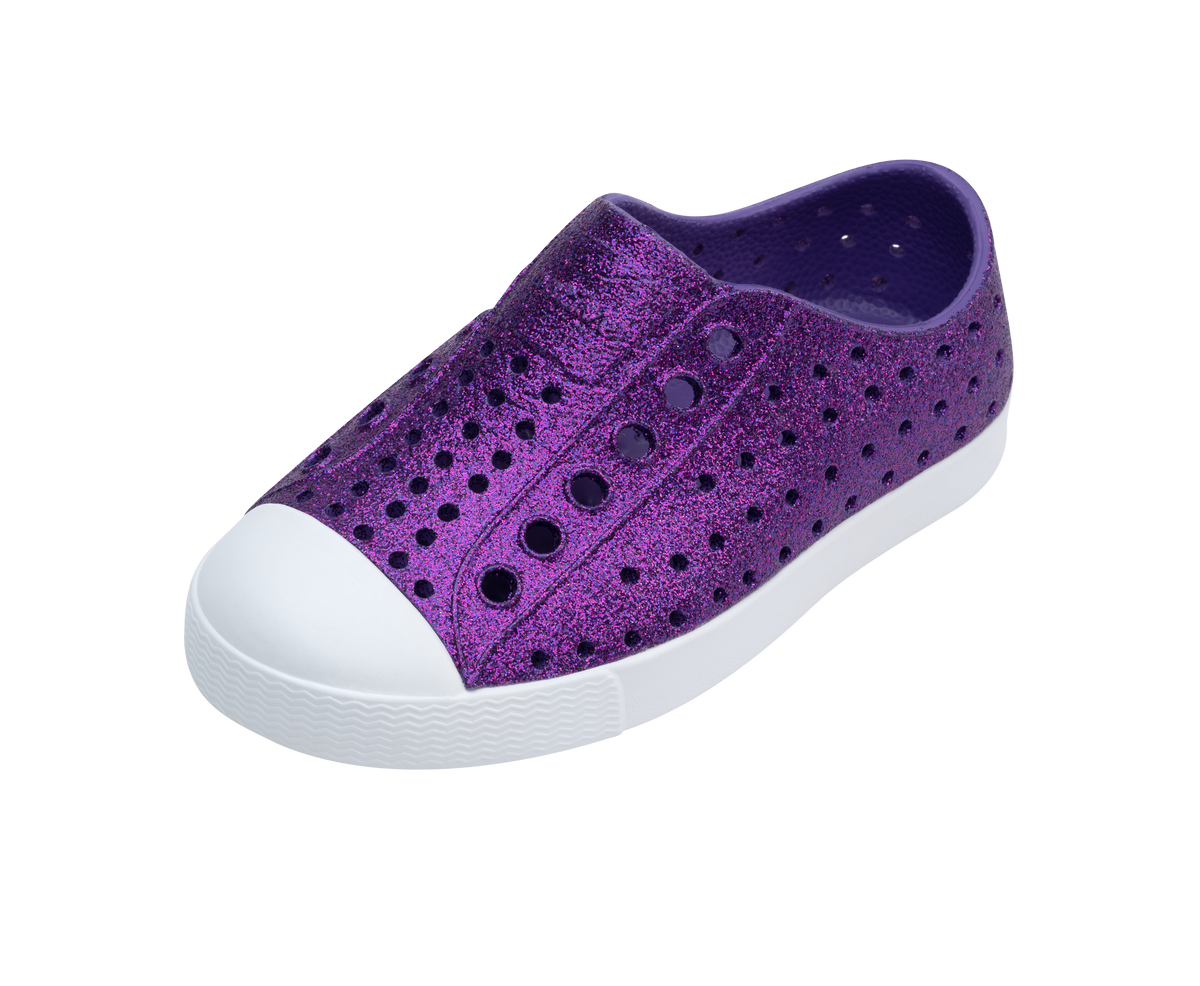 Native Shoes Jefferson Kids' Bio Bling Slip-On - Future Purple Bling