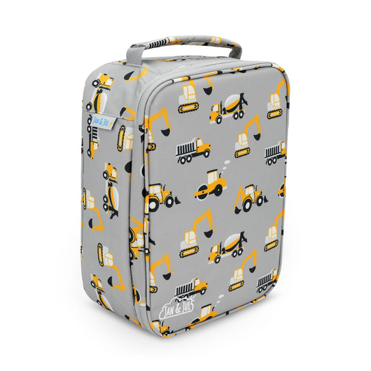 Jan & Jul - Kids Lunch Bag - Grey Construction