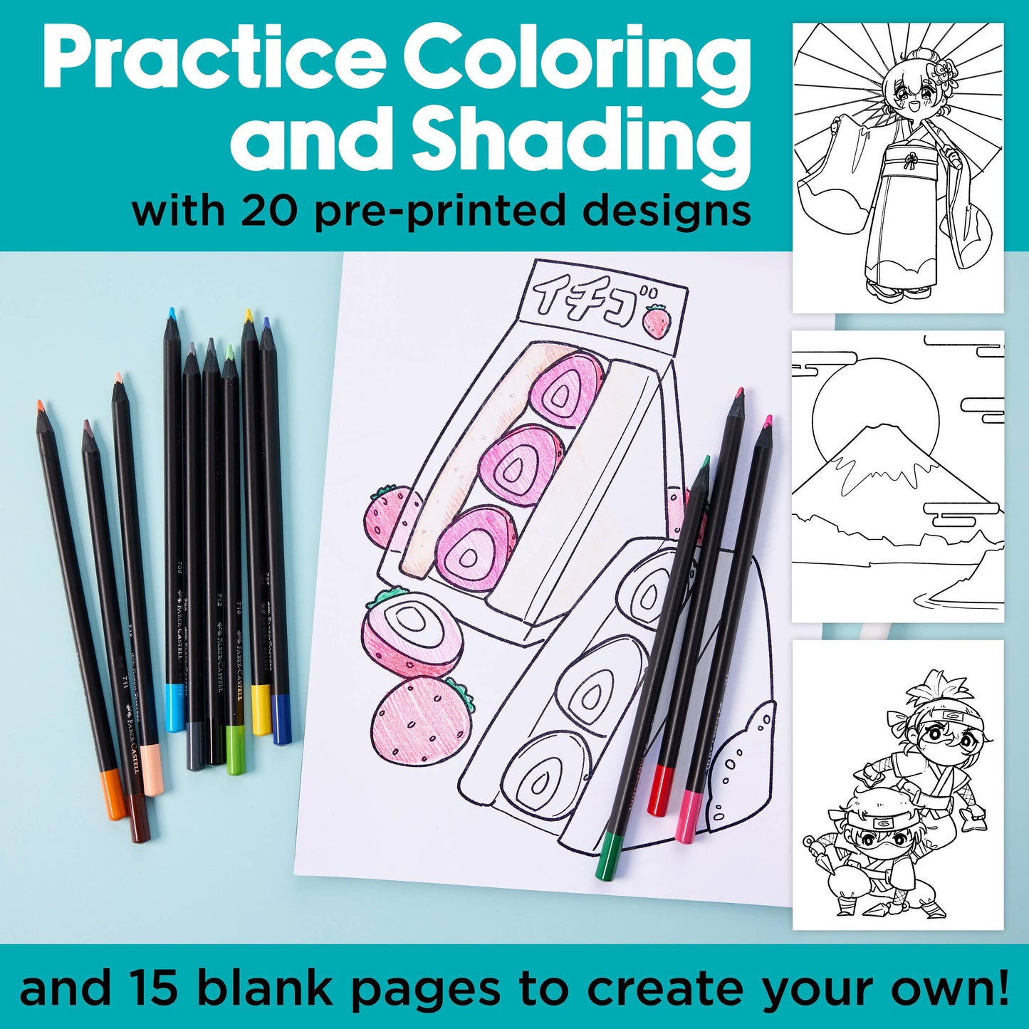 Faber-Castell / Creativity for Kids - Anime Drawing - Japanese Adventures Edition Coloring Book
