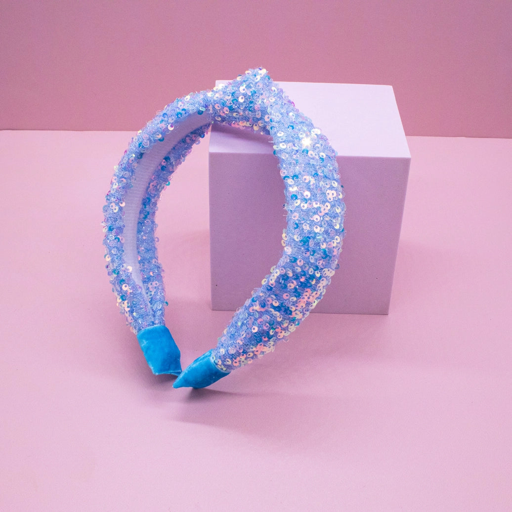 Frog Sac - Kids Knot Headband - Sequin Knotted Hair Band Accessories