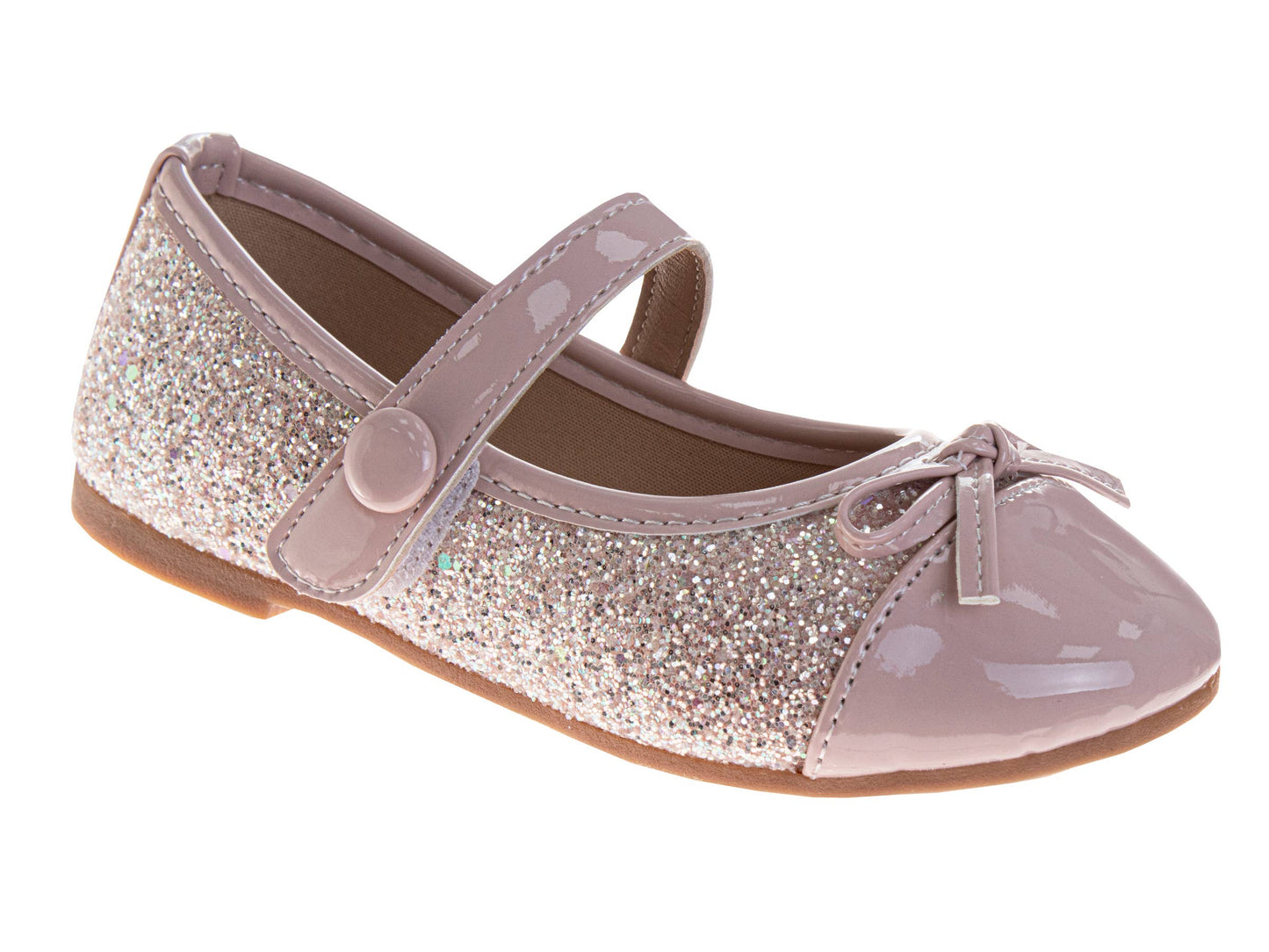 Kensie Girl Glitter Patent Ballerina Flats (Toddler)
