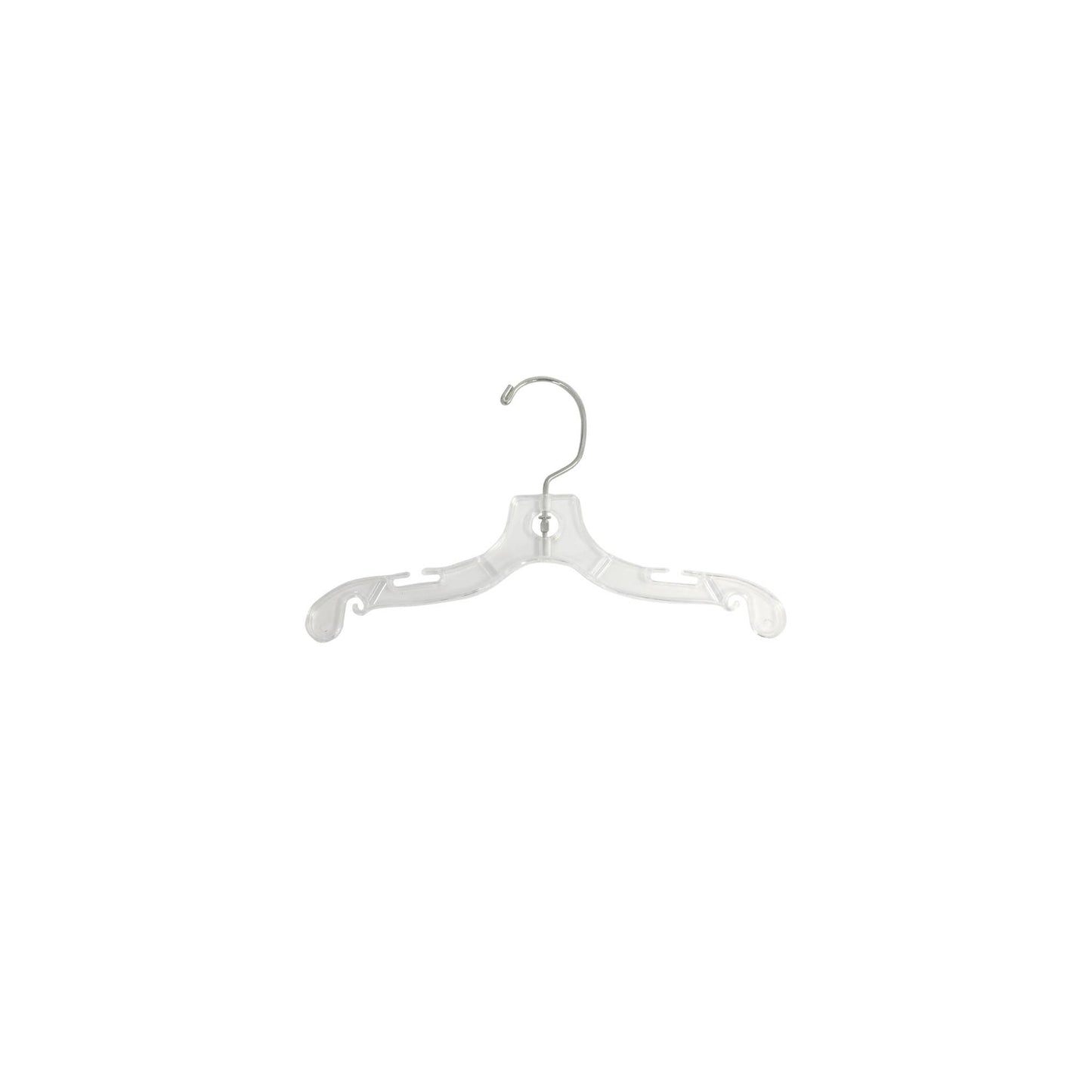 Suburban Sales - Plastic Clothes Top Hanger (100 count): Clear / 12" Childrens' Top Hanger