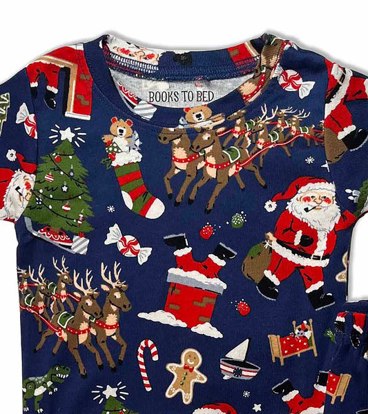 Books to Bed - Twas The Night Before Christmas - Navy PJ Set