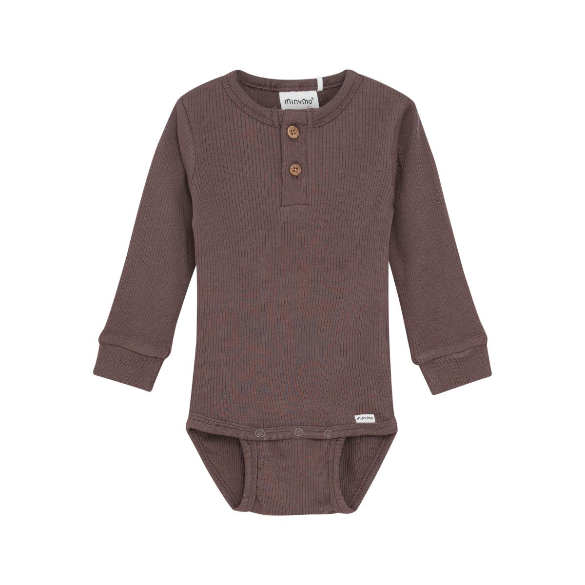 Minymo - Long Sleeve Ribbed Bodysuit - 3M