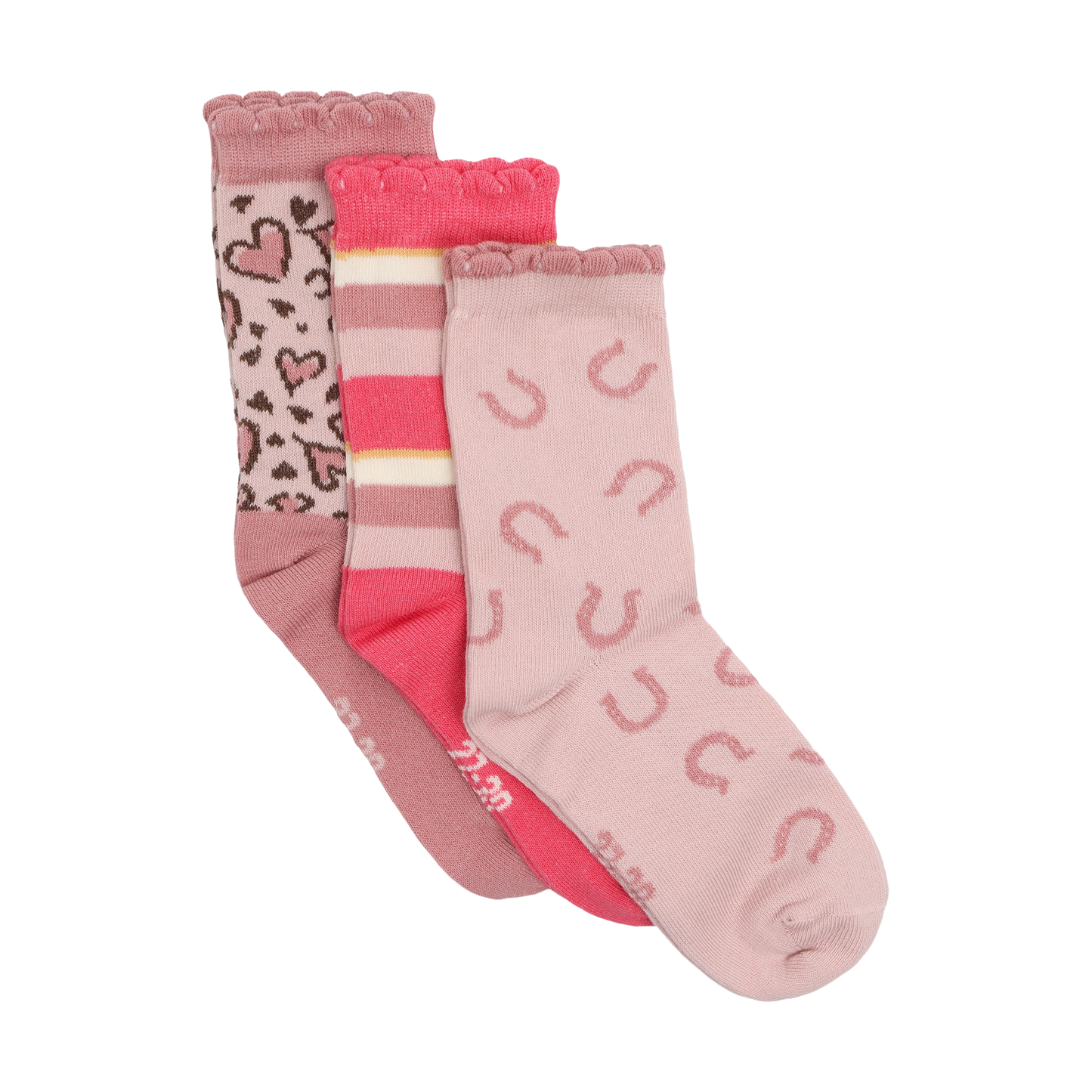 Minymo Shades of Pink Cotton Socks 3 Pack