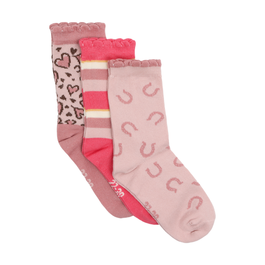 Minymo Shades of Pink Cotton Socks 3 Pack