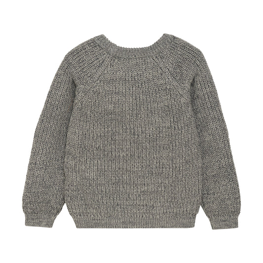 Minymo Pullover Knit Sweater - Grey Cool