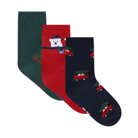 Minymo Cotton Christmas Socks 3 Pack