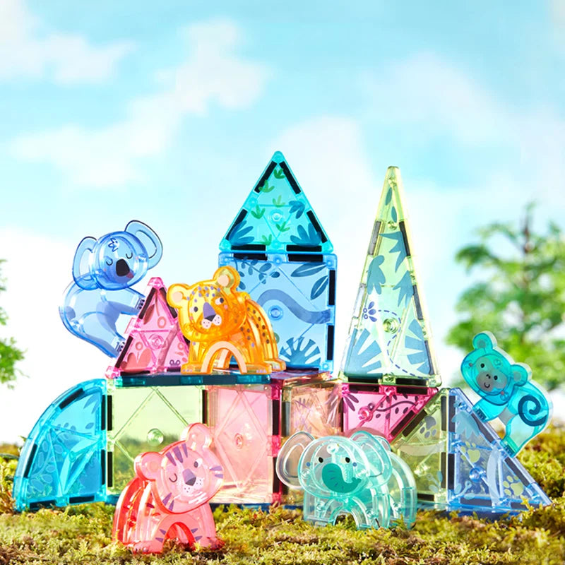 Mideer Colourful Magnetic Tiles: Wonderful Forest 40 Pieces