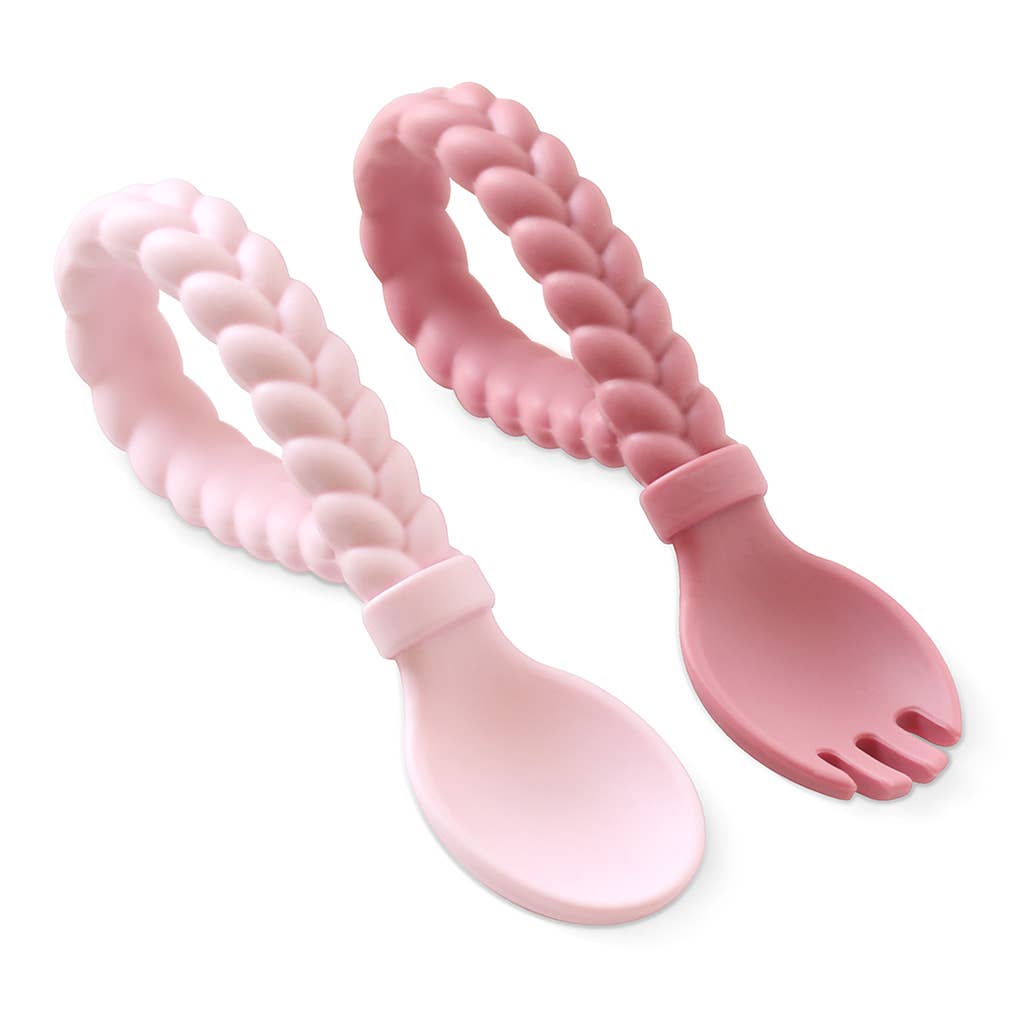 Itzy Ritzy - Sweetie Spoons Spoon + Fork Set: Pink