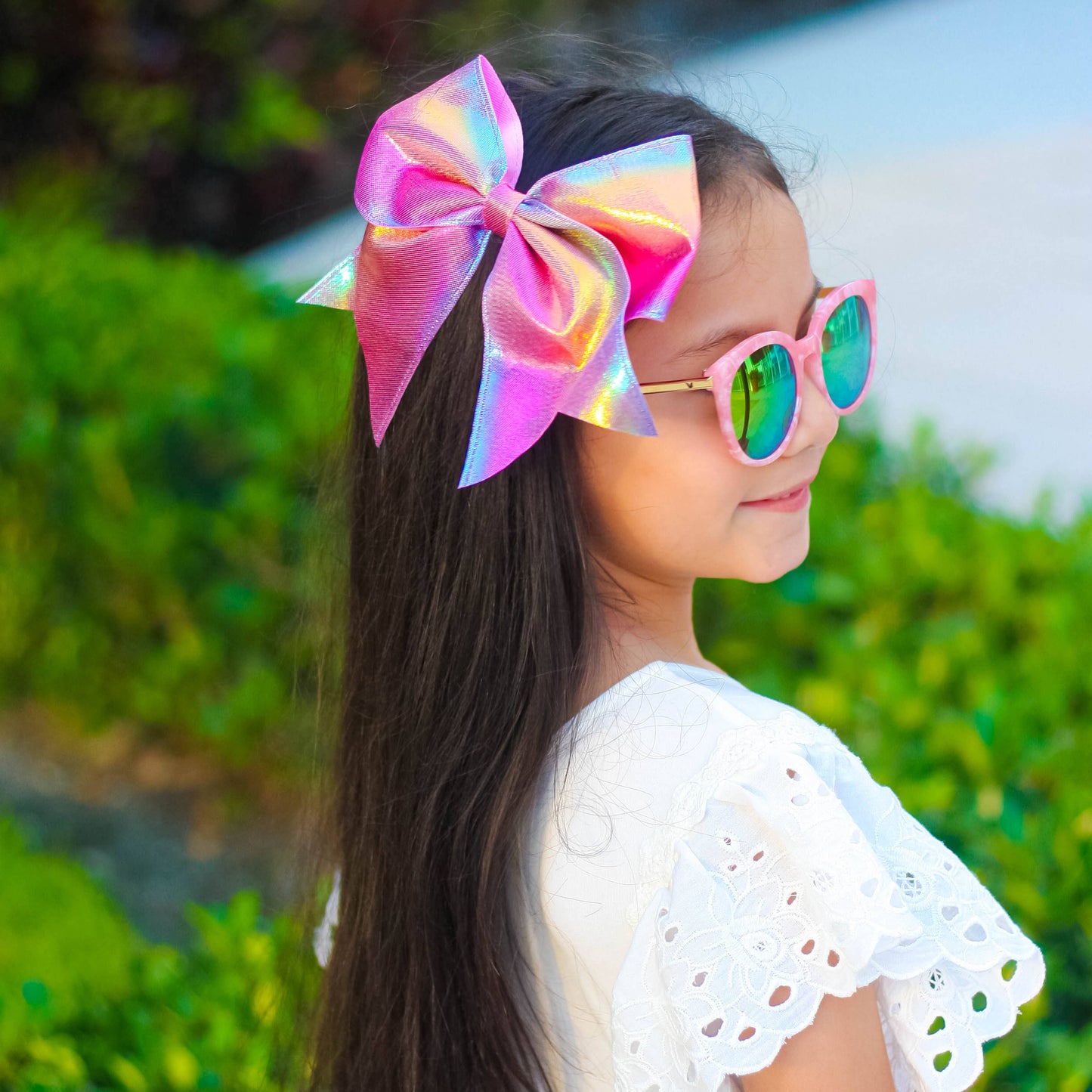 Frog Sac Large Mermaid Hair Bows, 4-Pack