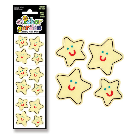Sticker Garden - Glow in the Dark Happy Stars Sticker Sheet