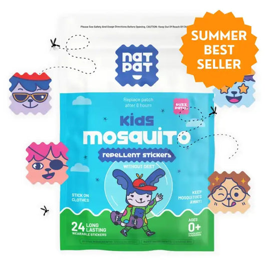 NATPAT - BuzzPatch: Mosquito Patches, Natural Insect Repellent - 24 Pack