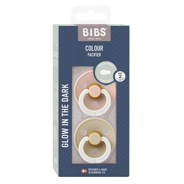 BIBS - Original Glow Latex Pacifier 2 pack