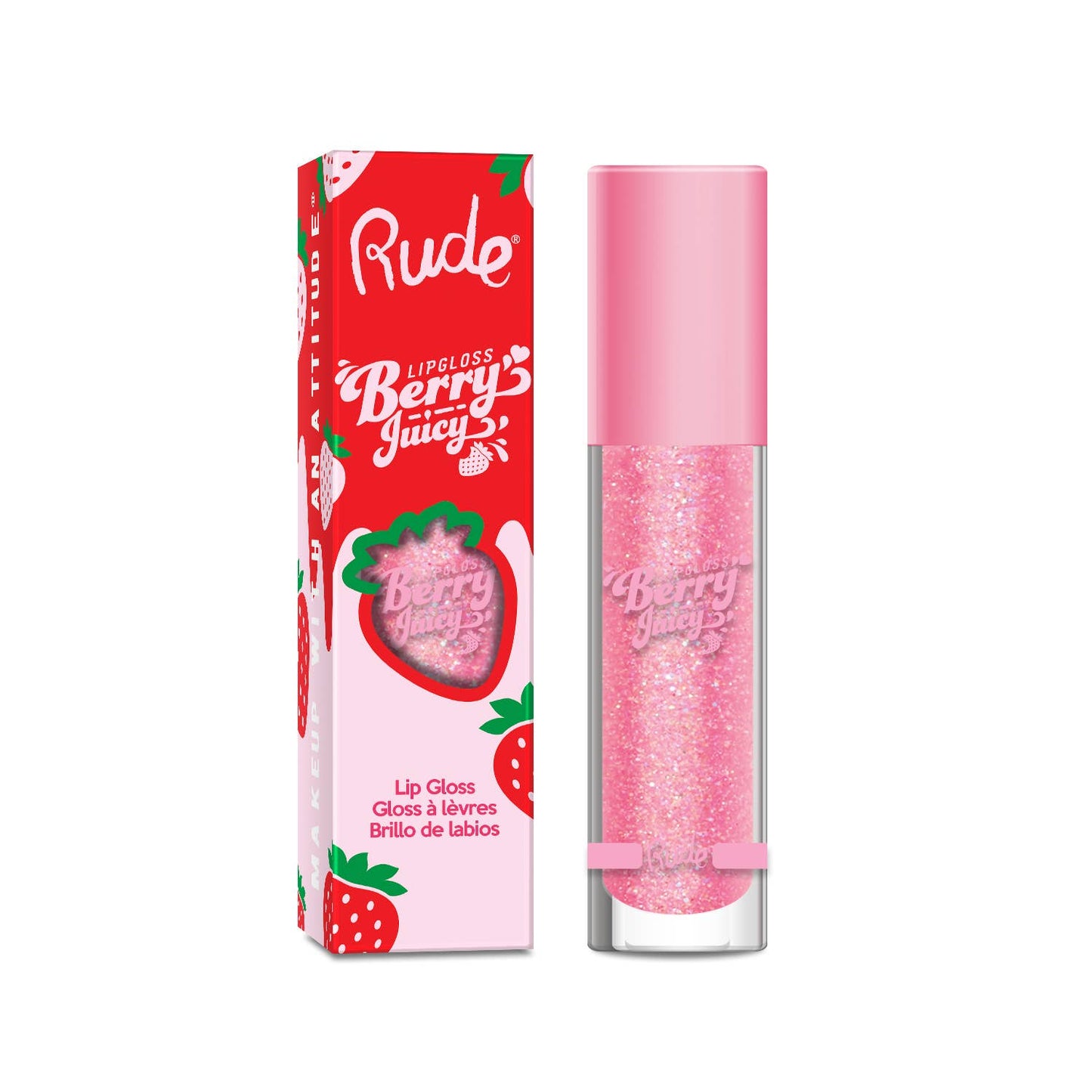 Rude Cosmetics - Berry Juicy Lip Gloss Pink