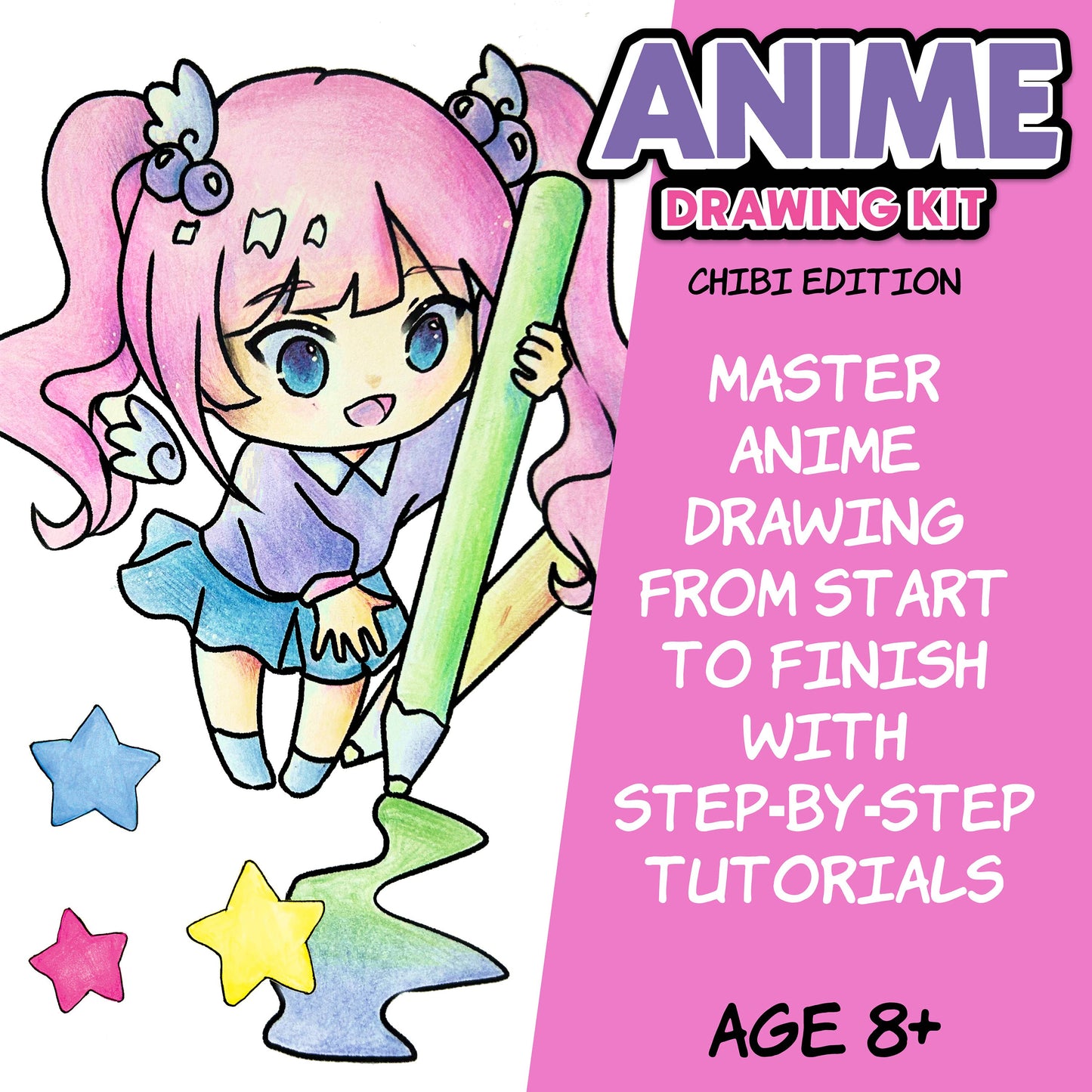 Faber-Castell / Creativity for Kids - Anime Drawing - Chibi Edition Drawing Instruction Kit