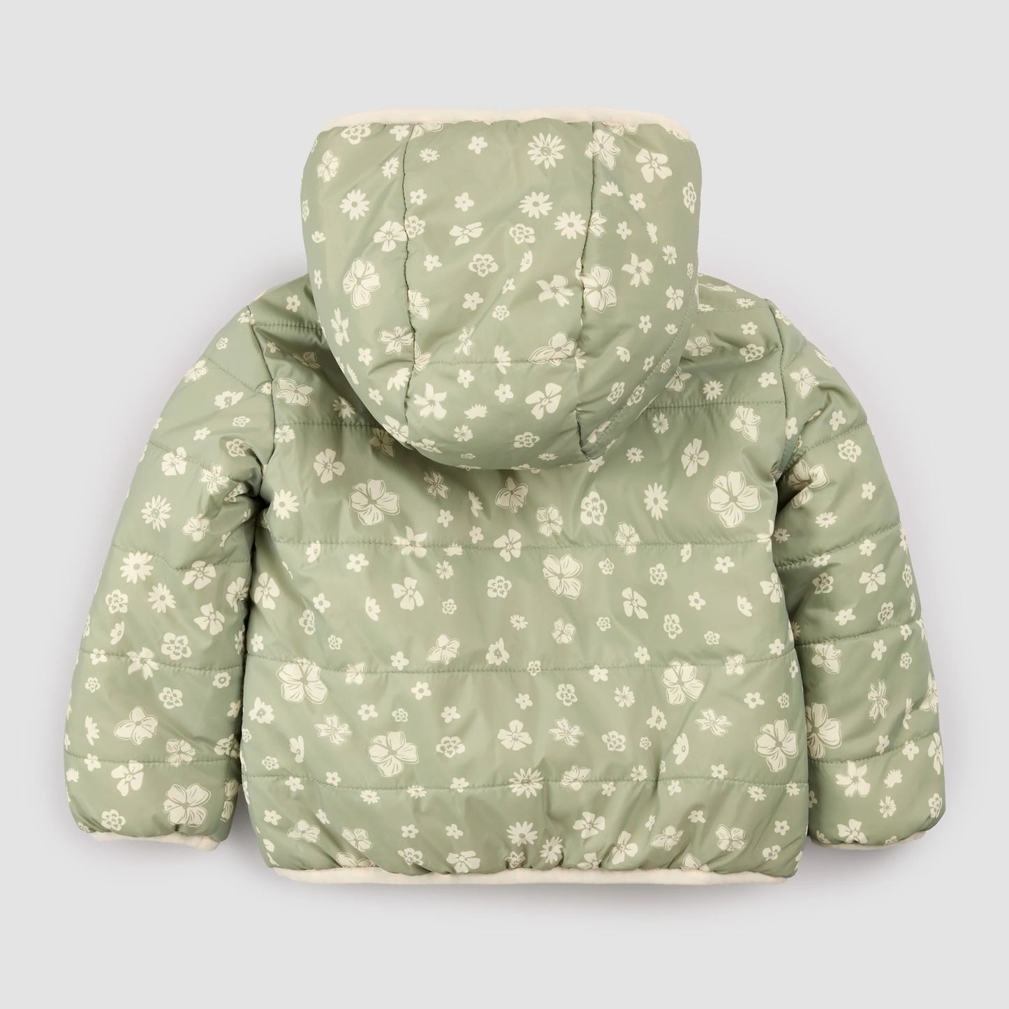 Miles The Label - Sage Floral Print on Birch Reversible Jacket