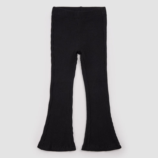 Miles The Label - Flared Knit Pant in Black