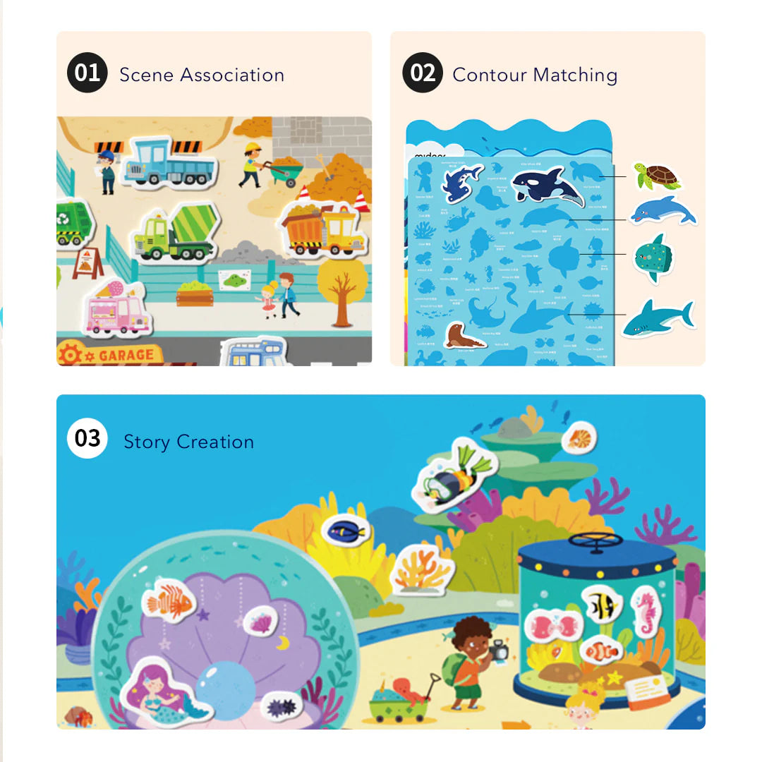 Mideer Reusable Jelly Sticker Activity Book