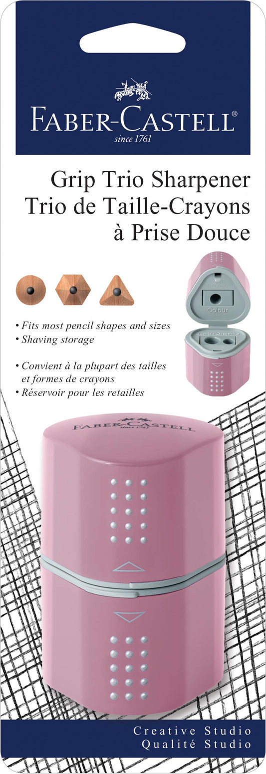 Faber-Castell / Creativity for Kids - Grip Trio Pencil Sharpener, Rose Shadows