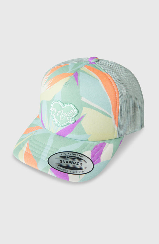 O'Neill Summer Girls Camp Trucker Hat - Green Wmns Tropicana