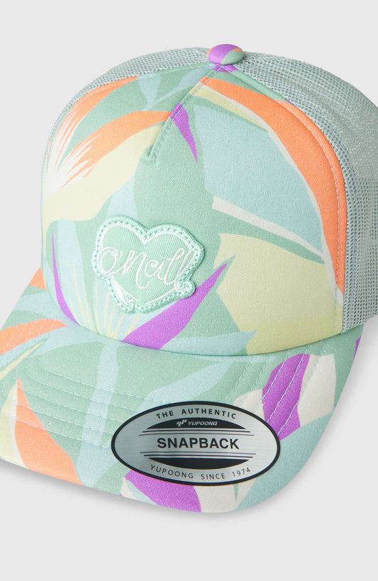 O'Neill Summer Girls Camp Trucker Hat - Green Wmns Tropicana