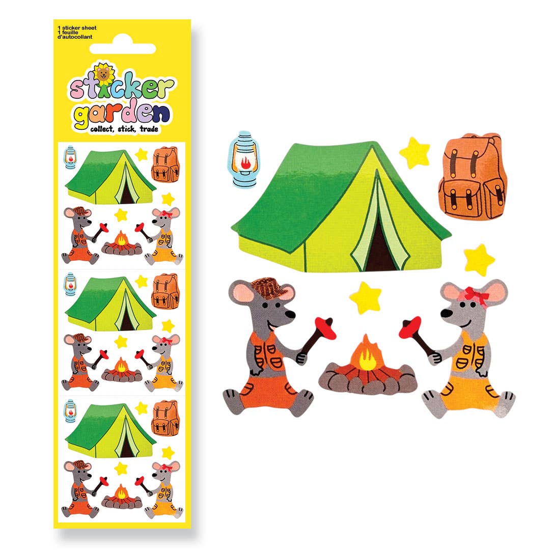 Sticker Garden - Glossy Mice Camping Sticker Sheet