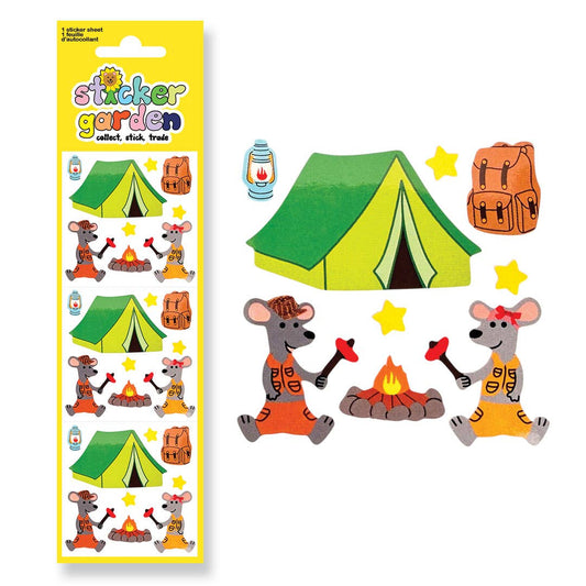 Sticker Garden - Glossy Mice Camping Sticker Sheet