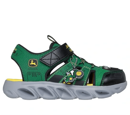 Skechers John Deere Hypno-Splash Tractors Bright light-up foam sandal for boys