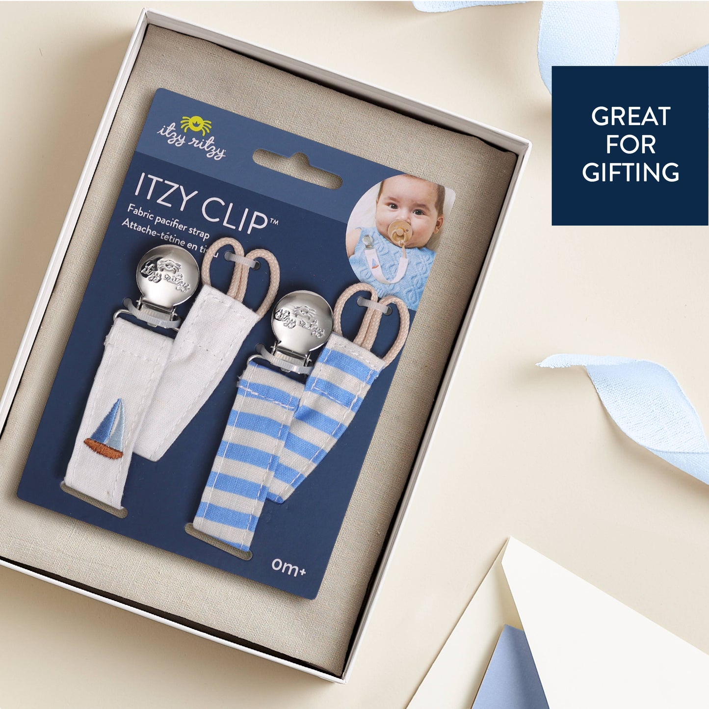Itzy Ritzy - Itzy Clip - Fabric Pacifier Strap