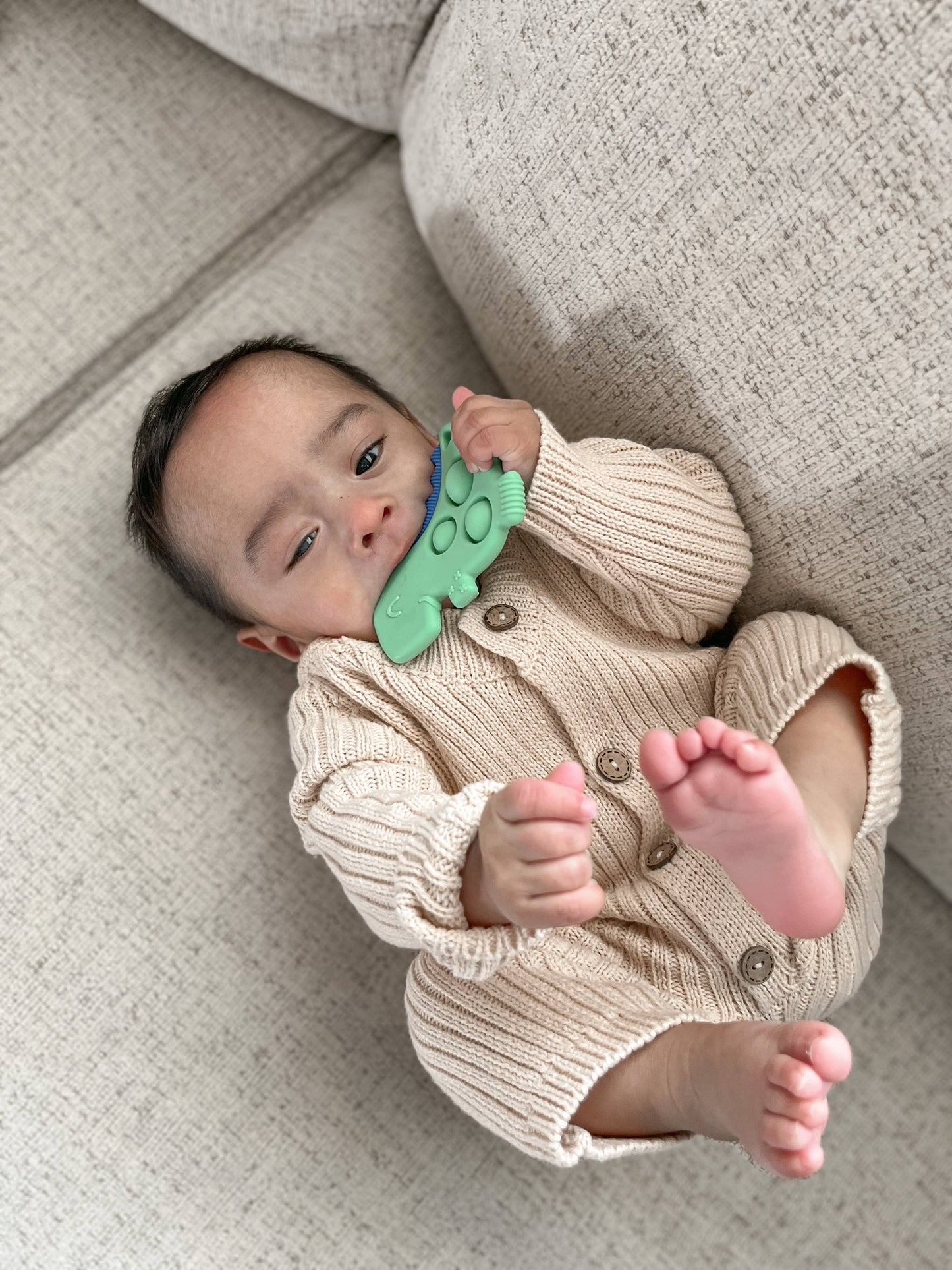 Itzy Ritzy - Itzy Pop Sensory Popper Toy: Green Dino