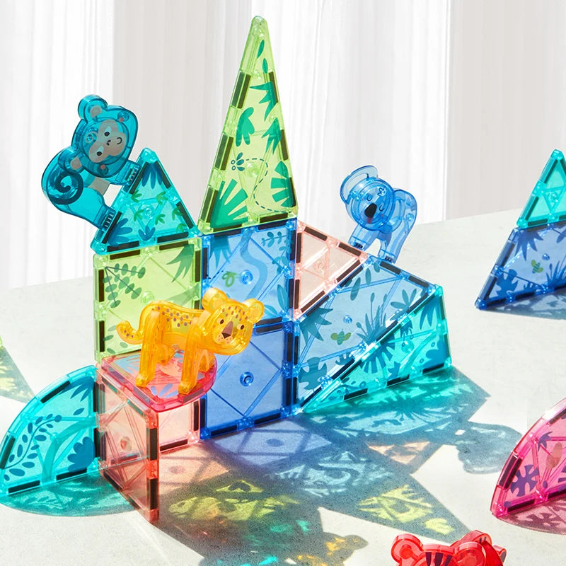 Mideer Colourful Magnetic Tiles: Wonderful Forest 40 Pieces