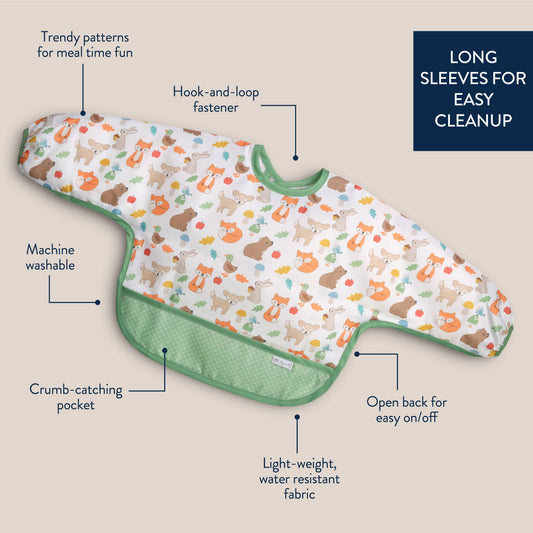 Itzy Ritzy -  Itzy Everywhere Bib - Long Sleeve Water-resistant Bib