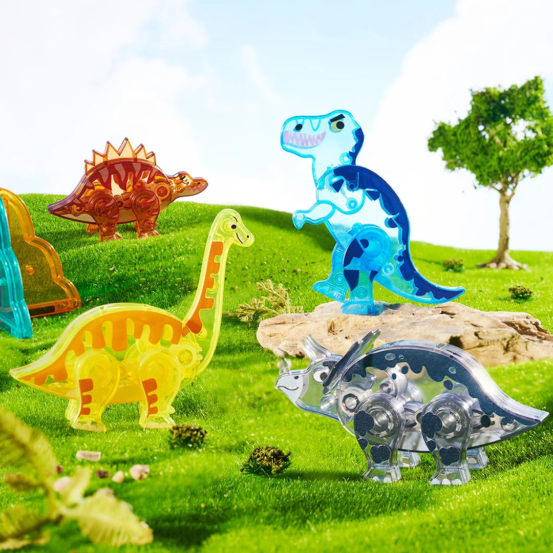 Mideer Colourful Magnetic Tiles: Jurassic Adventure 48 Pieces