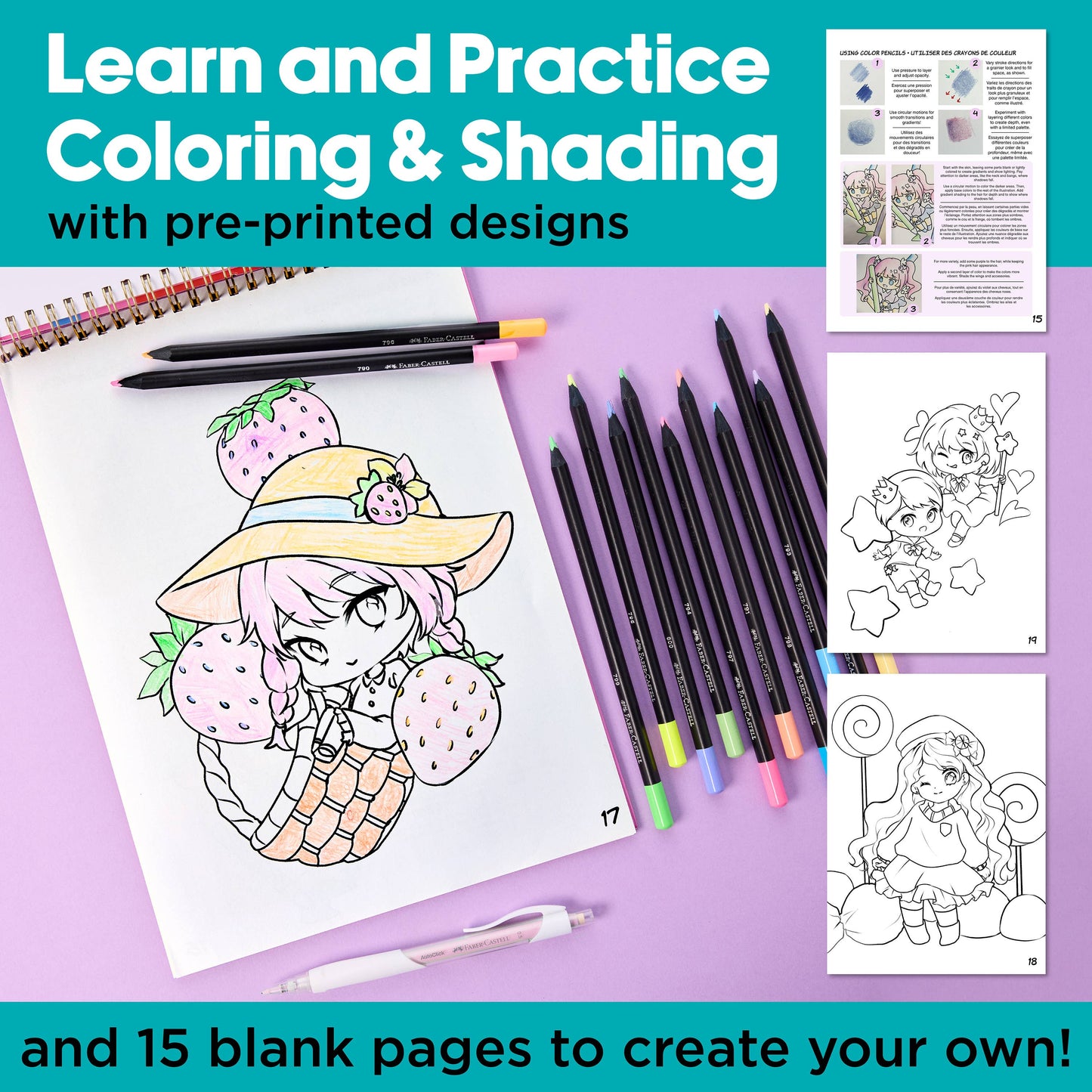 Faber-Castell / Creativity for Kids - Anime Drawing - Chibi Edition Drawing Instruction Kit