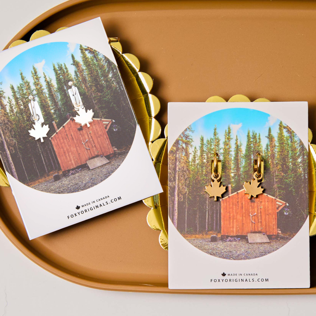Foxy Originals - Maple Leaf Huggie Hoop Earrings