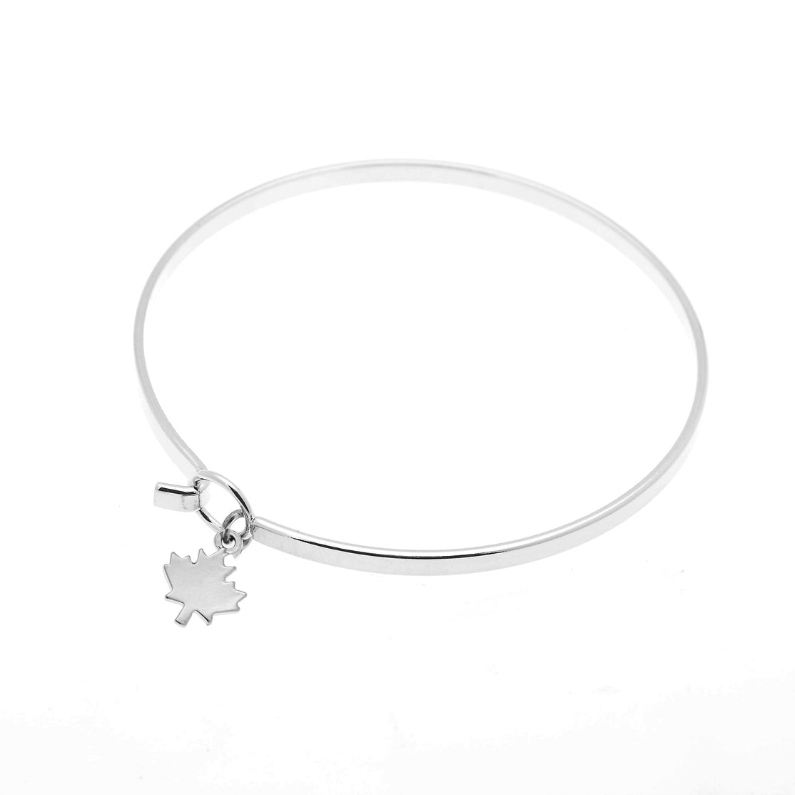 Foxy Originals - Maple Leaf Charm Bangle Bracelet | Made in Canada