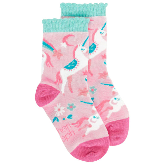 Stephen Joseph Pink Unicorn Toddler Socks